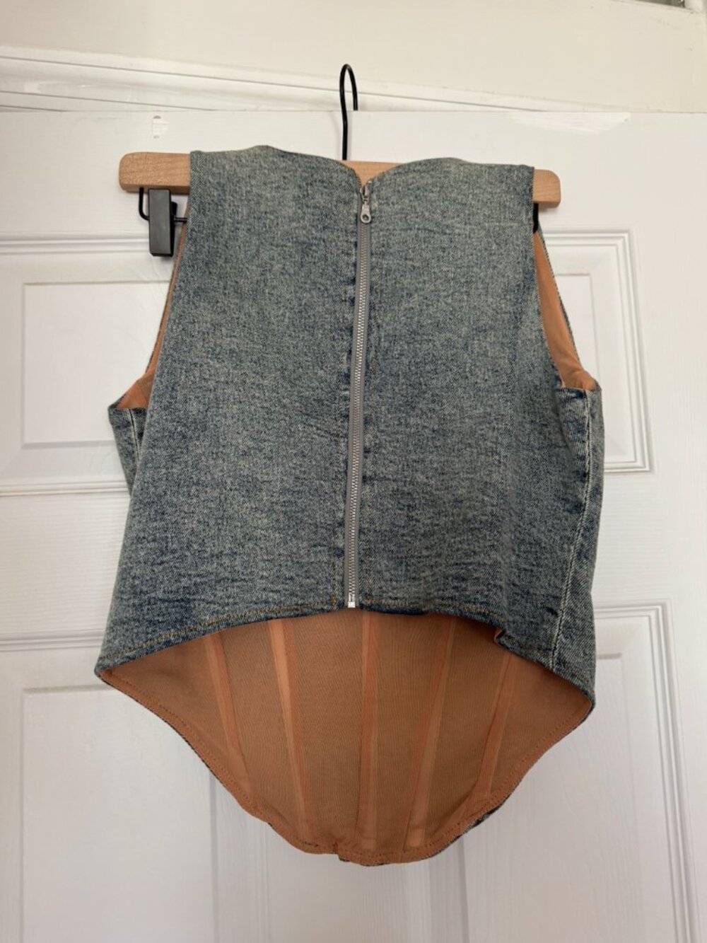 Miaou campbell panelled cotton-blend corset top - Picture 3 of 4